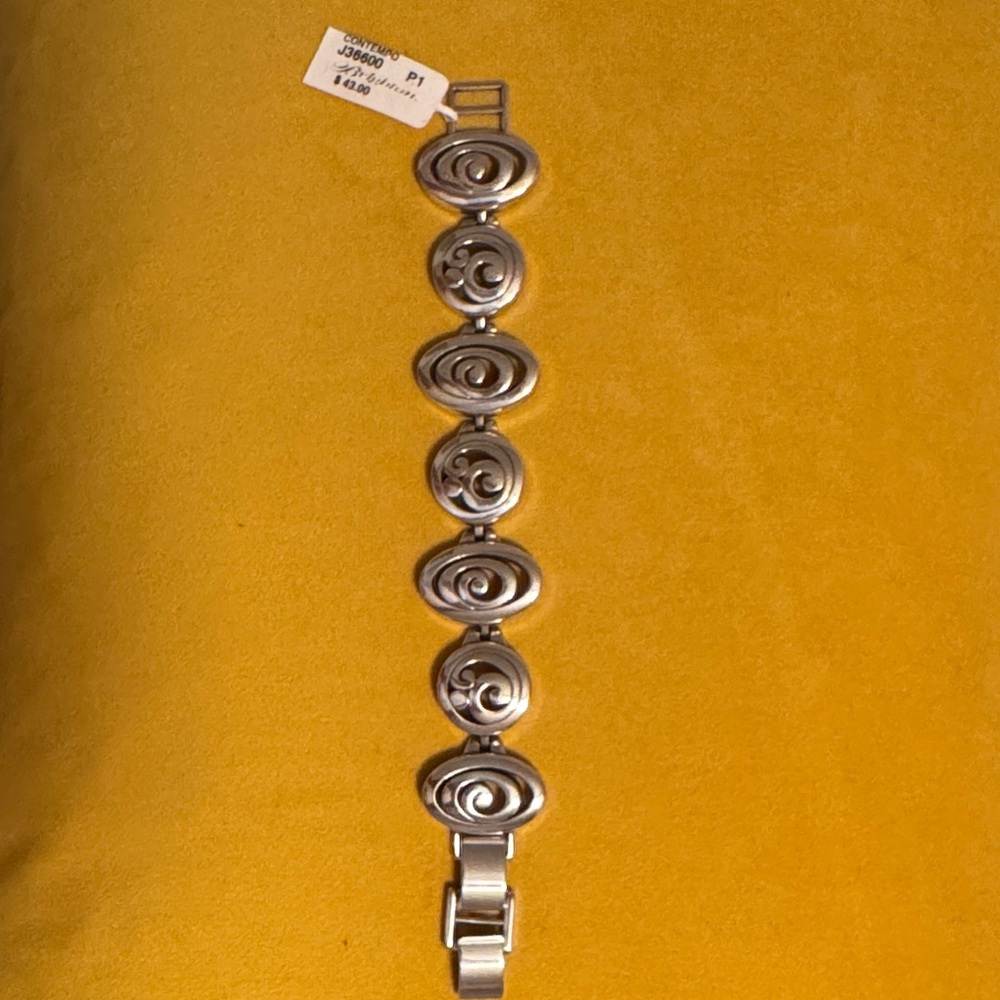 Brighton Silver Bracelet with Swirl Design